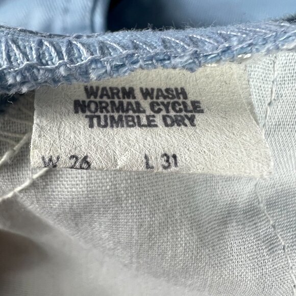 VTG 70s Levi's Jeans Student 24x30* 746 Bell Bottoms Light Blue Denim Tag 26x31 - Picture 5 of 16